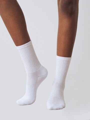 Calzino sportivo 'Tennis Socks 3-Pack' di Honest Basics in bianco: frontale