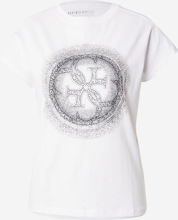 T-shirt GUESS en blanc : devant