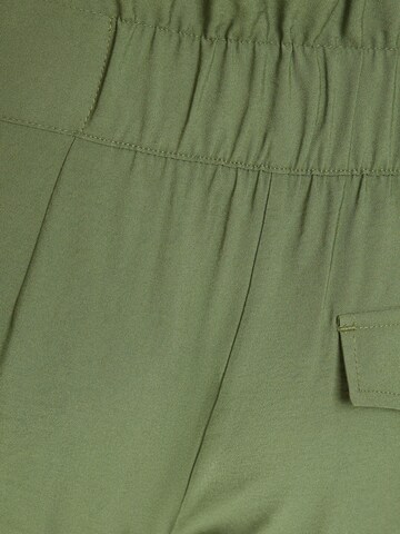 Bershka Wide leg Pleat-Front Pants in Green