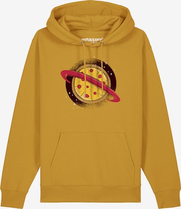Sweat-shirt 'Pizza Planet' Watapparel en jaune : devant