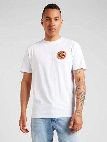 Santa Cruz Shirt 'Classic Dot' in Wit: voorkant