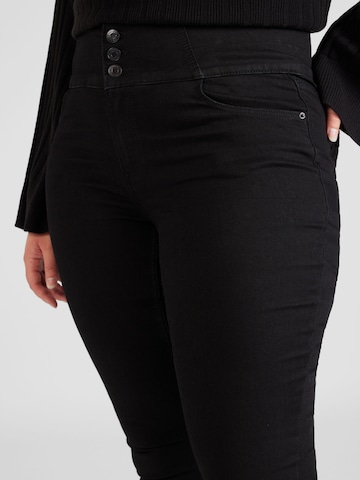 Vero Moda Curve Skinny Jeansy 'DONNA' w kolorze czarny