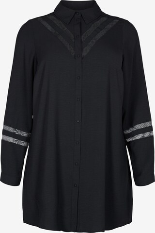 Zizzi - Blusa 'CAKAMMA' em preto: frente