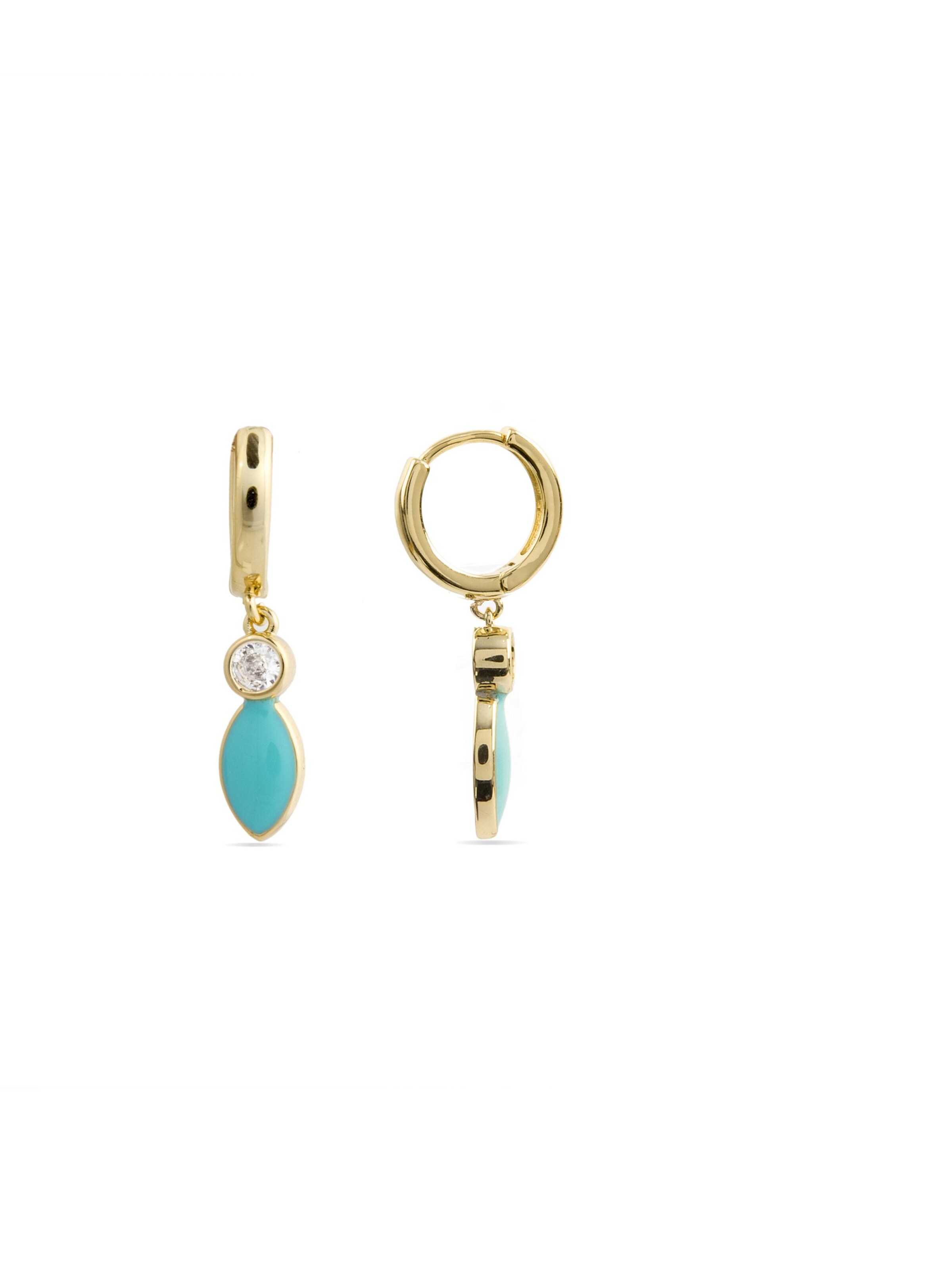 Luxenter - Pendientes 'Rielo' en azul: frente