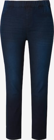 Ulla Popken Skinny Jeggings in Blue: front
