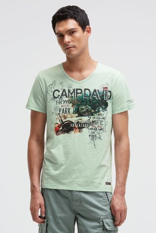 CAMP DAVID Shirt in Green: front