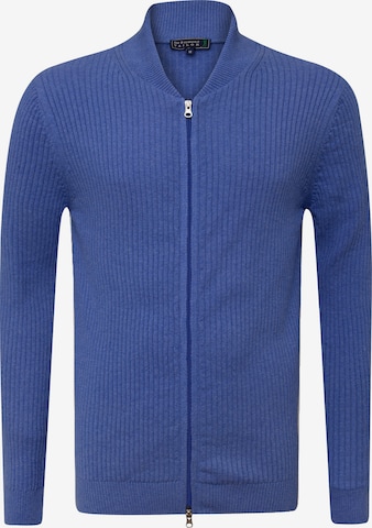 Sir Raymond Tailor Knit Cardigan 'Milan' in Blue: front