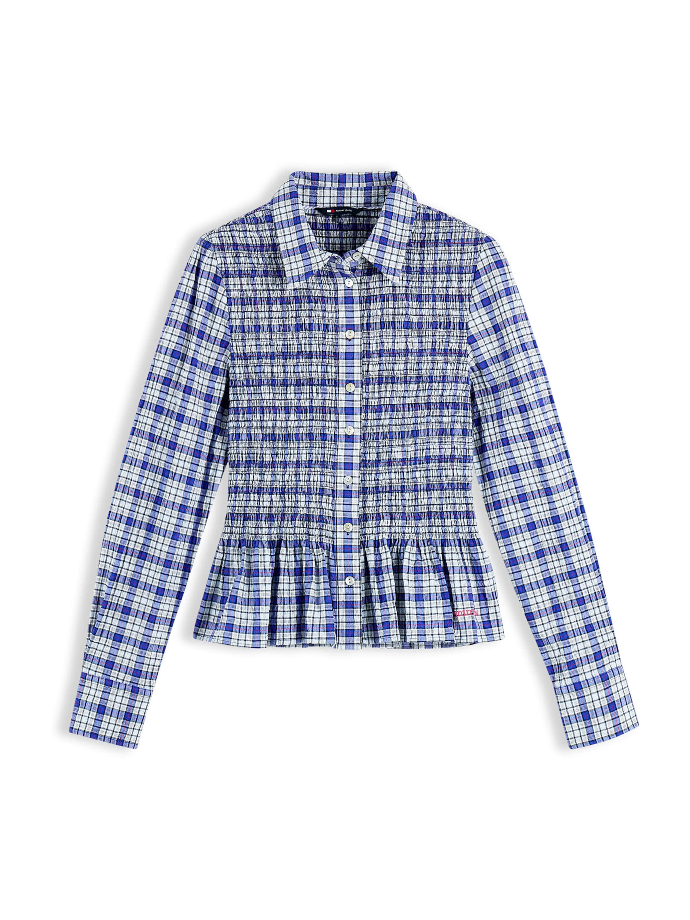 Tommy Jeans Pluus, värv sinine: eest vaates
