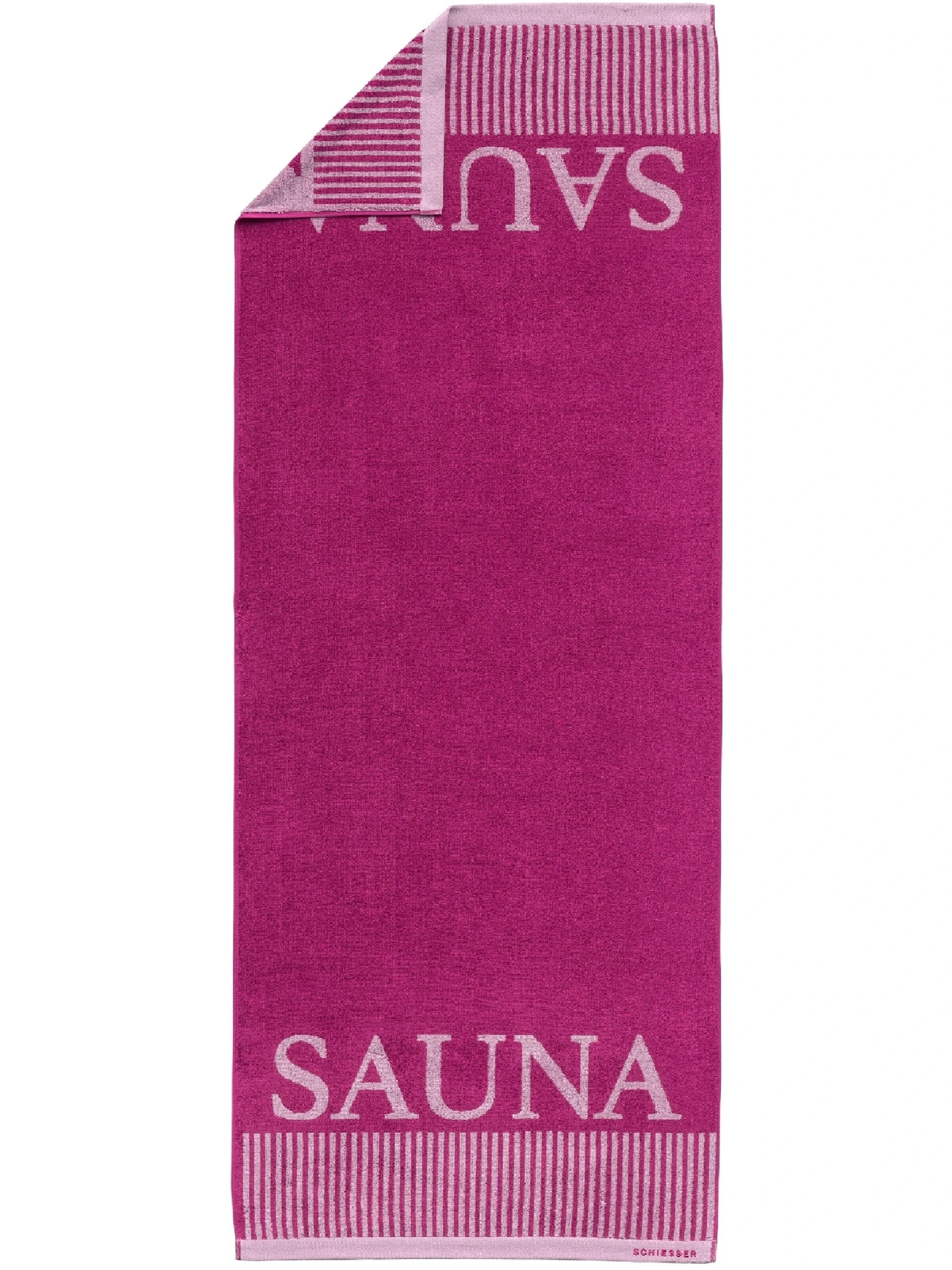 SCHIESSER Saunatuch 'Rom' in Pink: Vorderseite