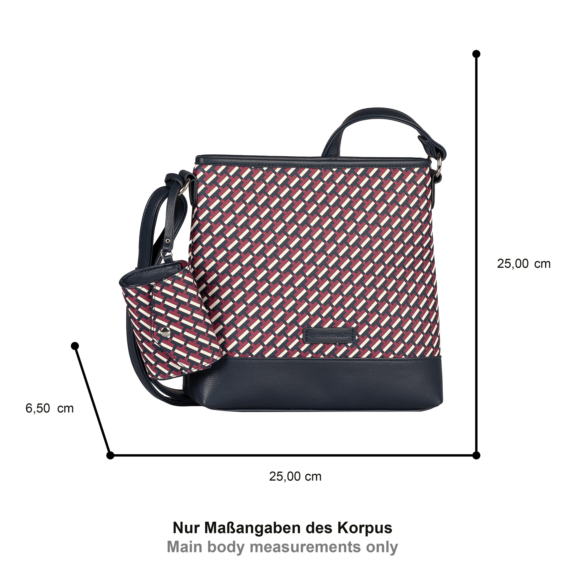 TOM TAILOR Umhängetasche in Schwarz