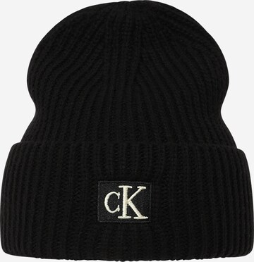 Calvin Klein Jeans Beanie in Black: front