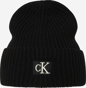 Bonnet Calvin Klein Jeans en noir : devant