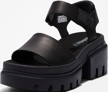 TIMBERLAND Strap Sandals in Black: front