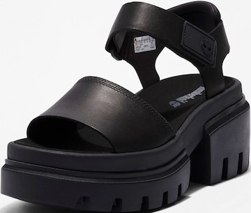 TIMBERLAND Strap sandal in Black: front