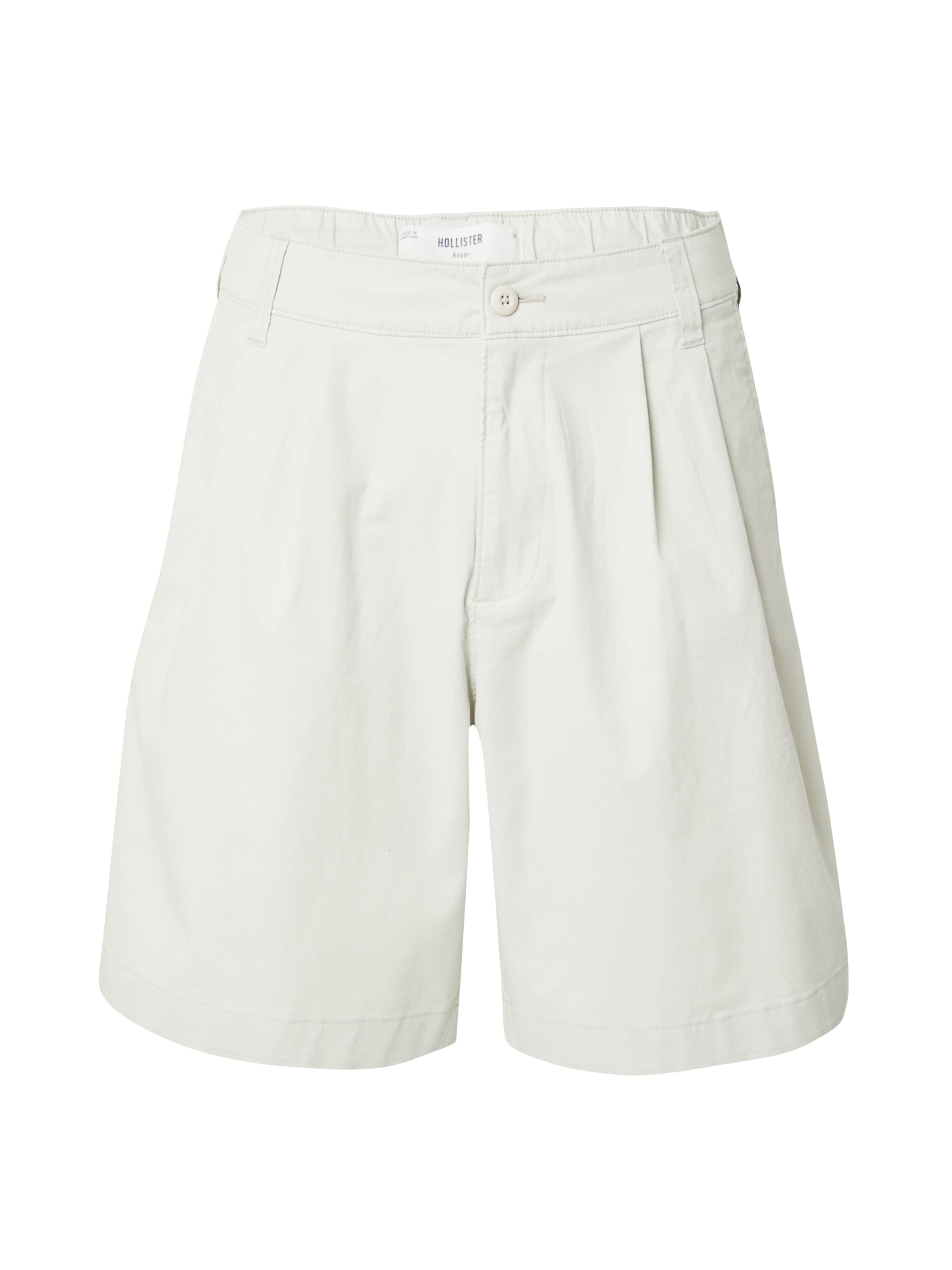 HOLLISTER Loosefit Kalhoty se sklady v pase – šedá: přední strana