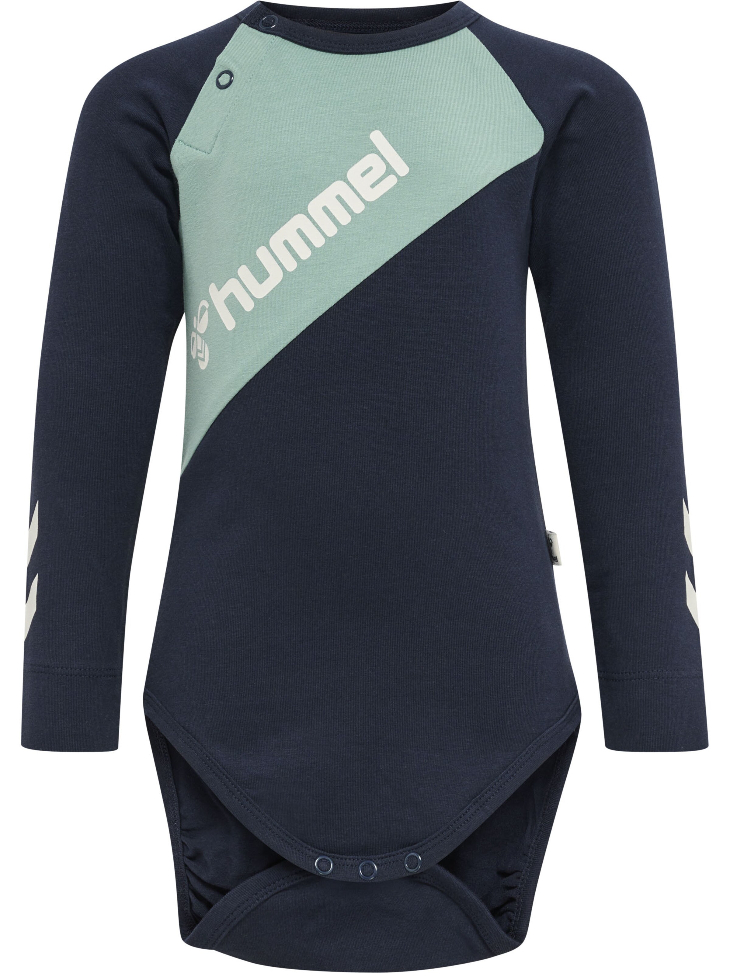 Hummel Strampler/Body in Blau: Vorderseite