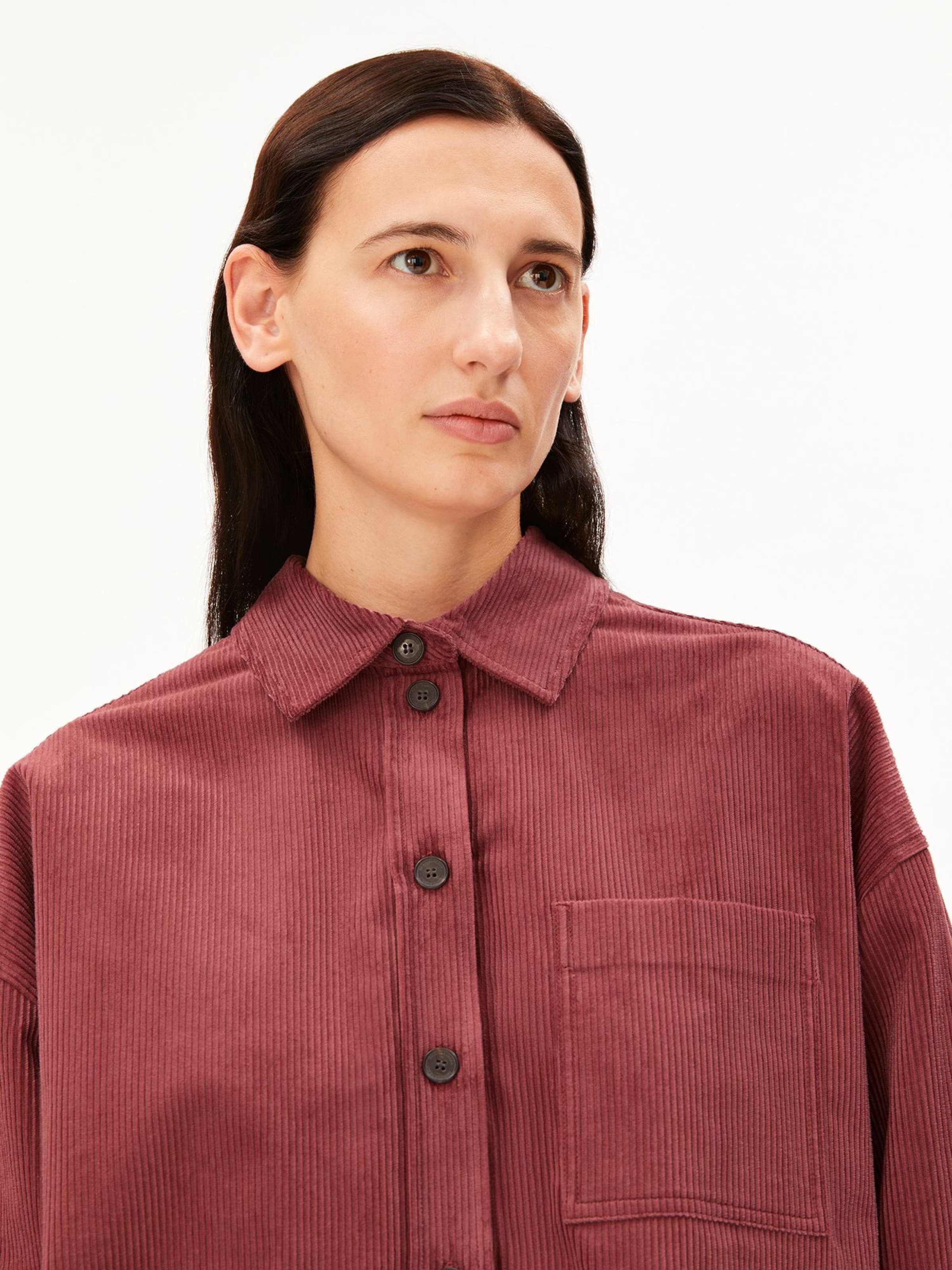 ARMEDANGELS Blouse in Rood: voorkant