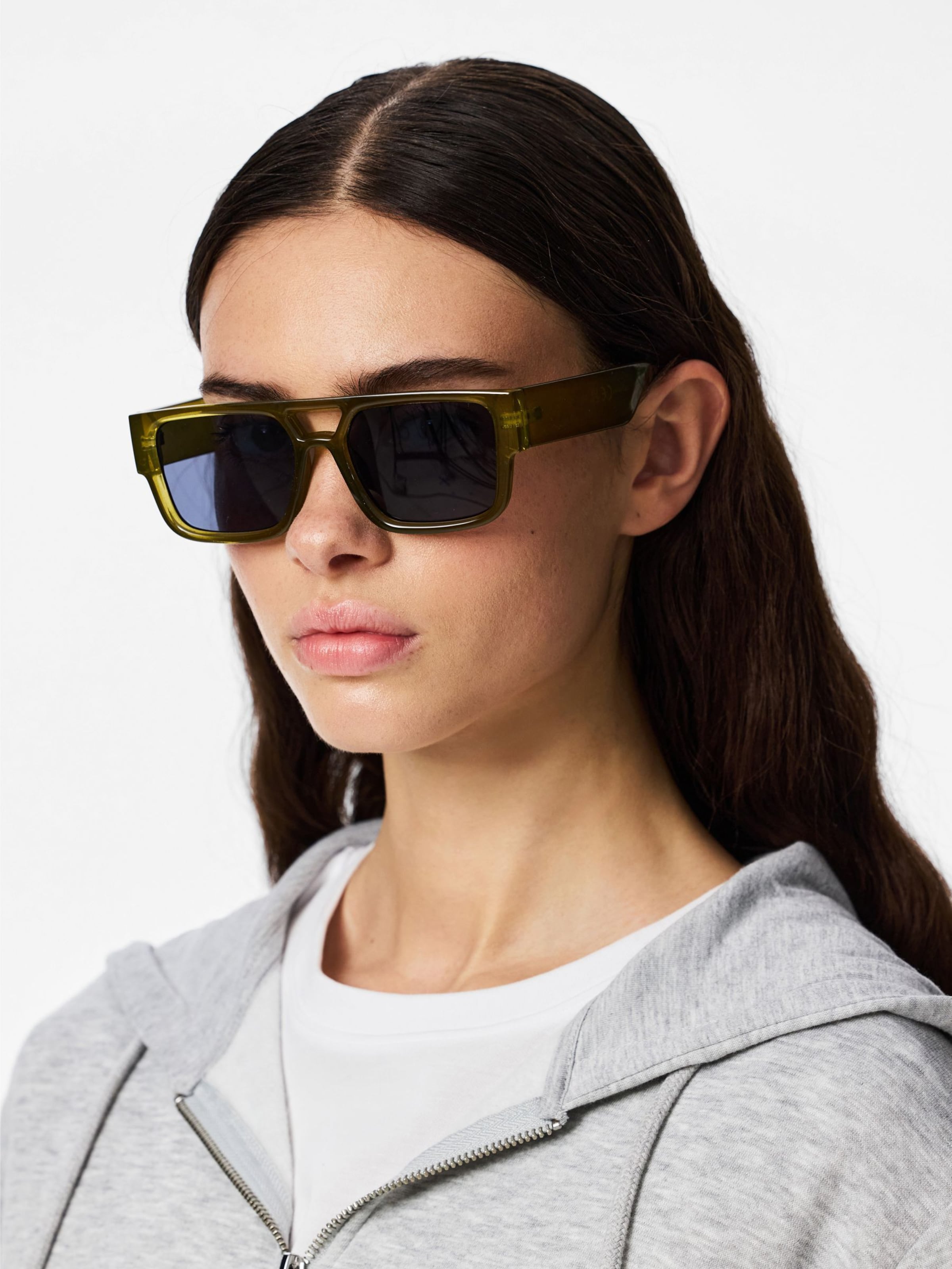 PIECES Sunglasses 'PCBellis' in Yellow: front