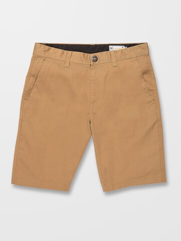 Volcom Chino Pants 'FRCKN MDN' in Brown: front