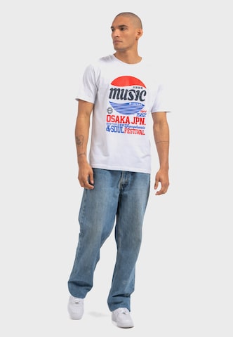 Oldskull Shirt 'Asian Osaka Music Logo Graphic' in Wit