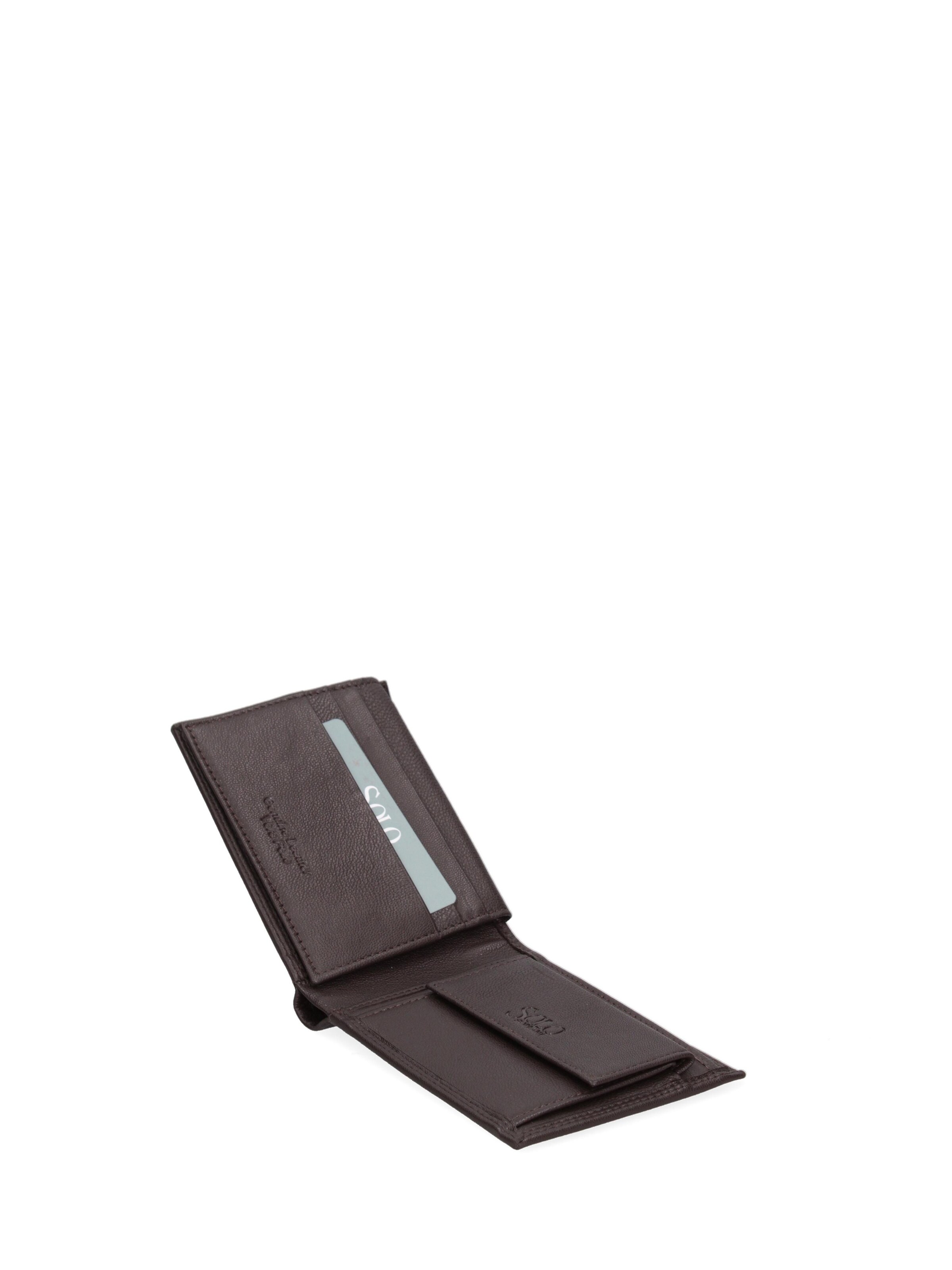 Portamonete 'Portafoglio Uomo Vera Pelle - Solo Soprani Slim Compatto 12x9,5 cm' di Solo Soprani in marrone