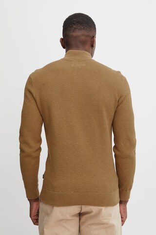 Casual Friday Stricktroyer 'Karlo' Structured Zipper Knit in Braun