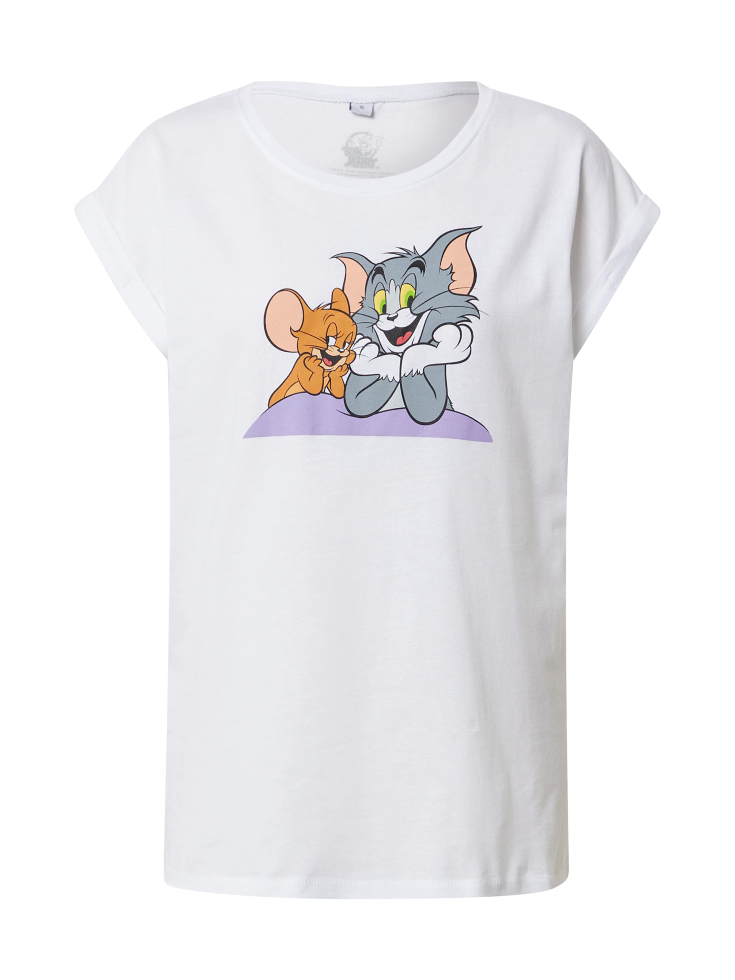 Merchcode Shirt 'Tom & Jerry' in White: front