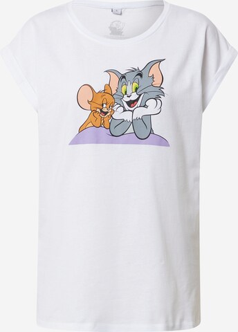 Merchcode Tričko 'Tom & Jerry' – bílá: přední strana