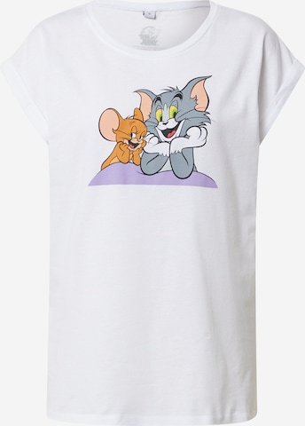 Merchcode Shirt 'Tom & Jerry' in Wit: voorkant