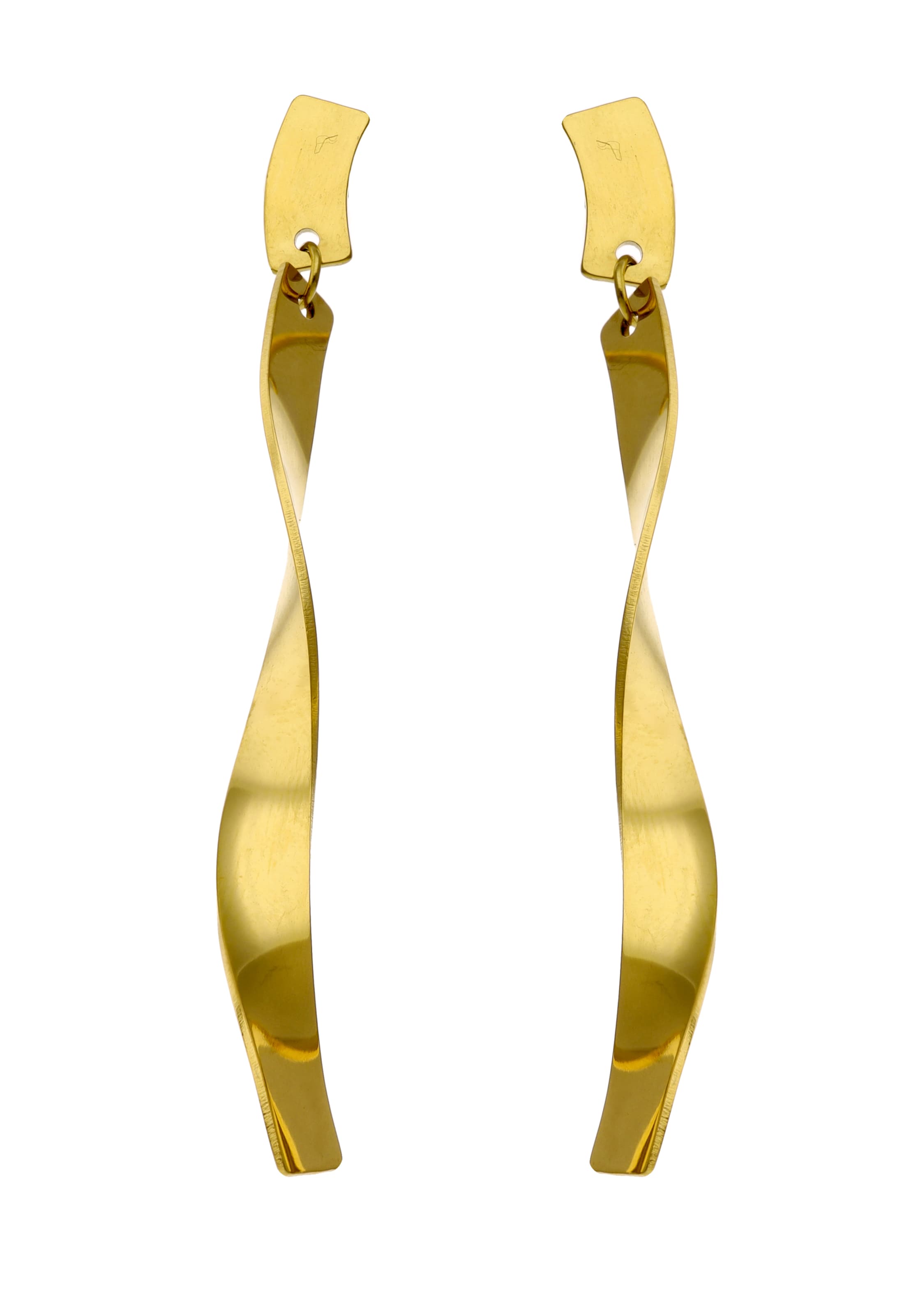 Boucles d'oreilles usha WHITE LABEL en or : devant