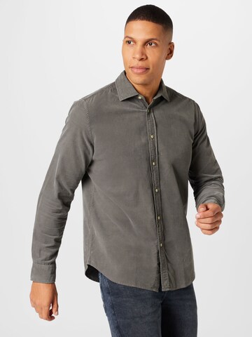 Scalpers Regular fit Button Up Shirt in Green: front