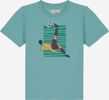watabout.kids T-Shirt 'Fußball' in Blau: Vorderseite