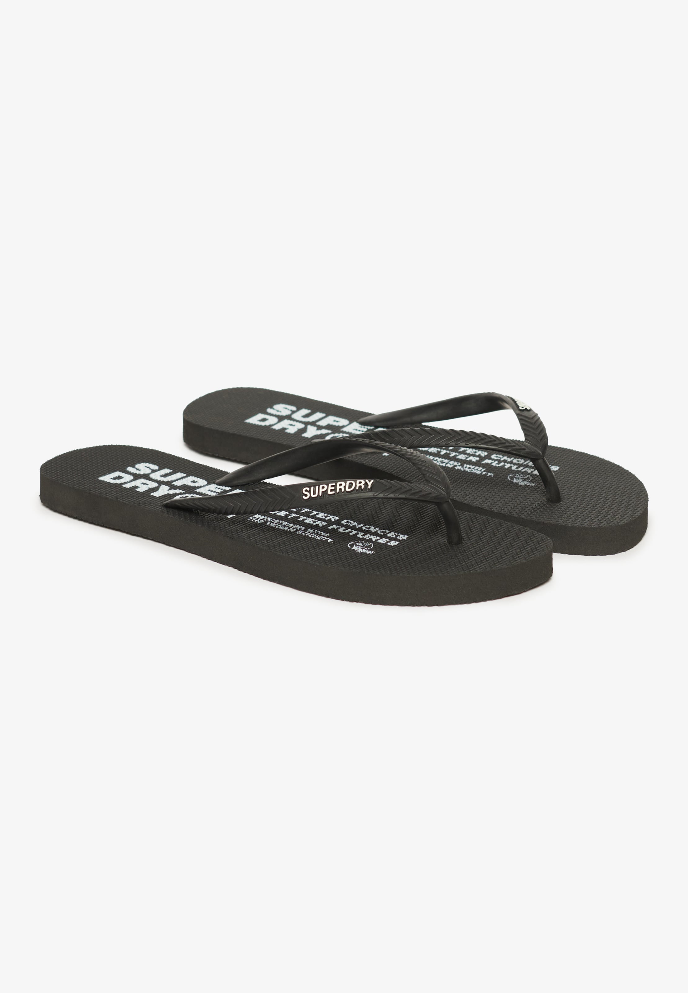 Tongs Superdry en noir : devant