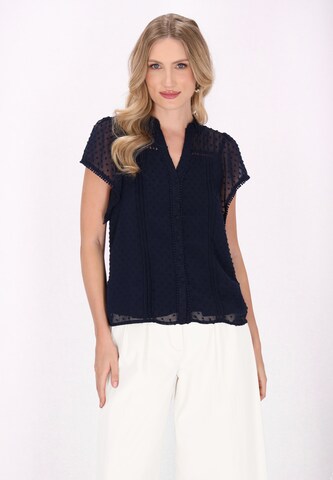 DreiMaster Klassik Blouse 'Classic Look' in Blue: front