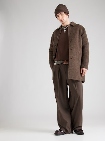 WEEKDAY Pulover | rjava barva