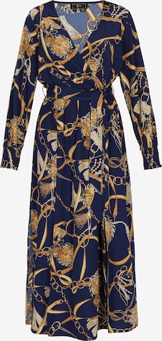 faina - Vestido em azul: frente