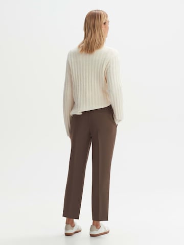 OPUS Regular Pleated Pants 'Miriki' in Brown