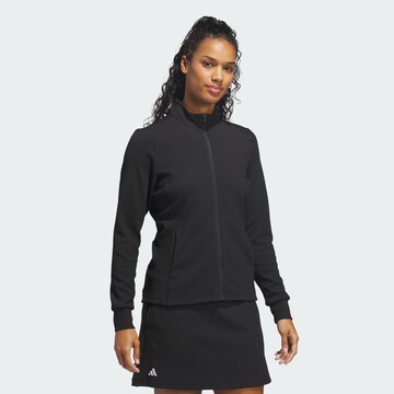 ADIDAS PERFORMANCE - Chaqueta de chándal ' PERFORMANCE TEXTURE FULL ZIP JACKE ' en negro: frente
