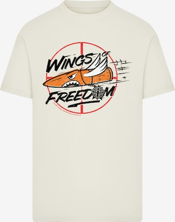 F4NT4STIC Shirt 'Sniper Elite 3 Wings Of Freedom Achievement' in Beige: front