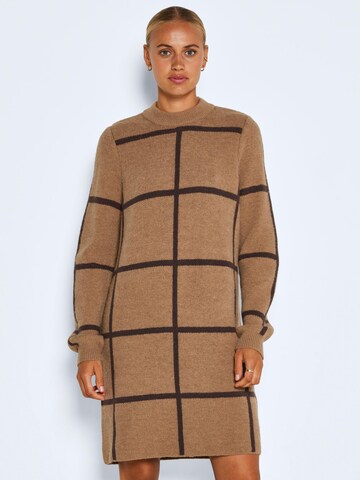 Noisy may Knitted dress 'Sille' in Brown: front