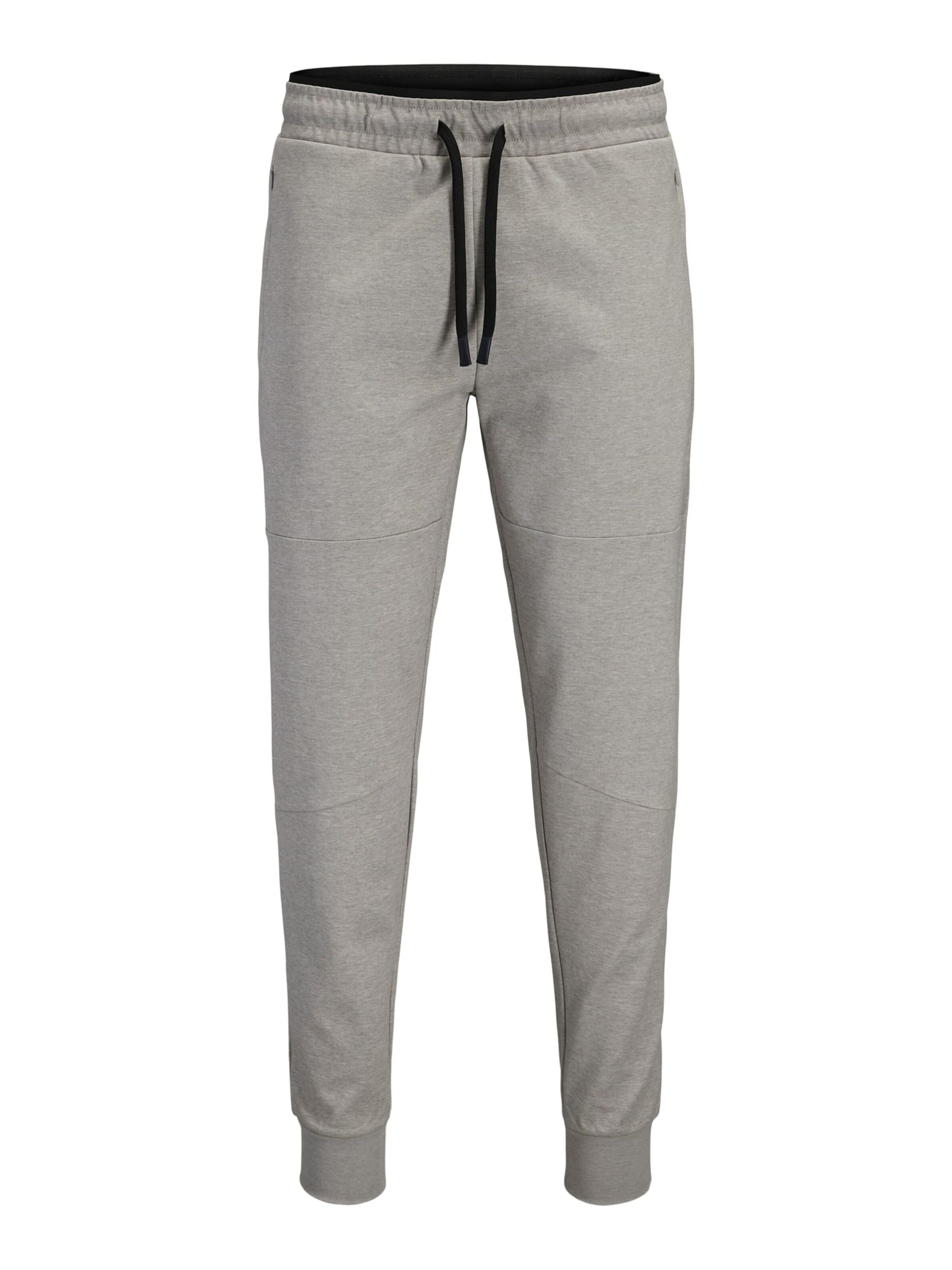 JACK & JONES Baggy Sportbroek 'Gordon' in Grijs: voorkant