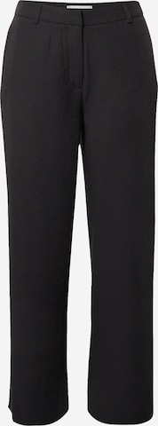 modström רגל רחבה מכנסיים 'Kendrick' בשחור: מלפנים