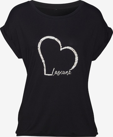 T-shirt LASCANA en noir : devant