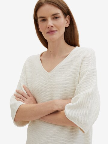 TOM TAILOR Sweater in White