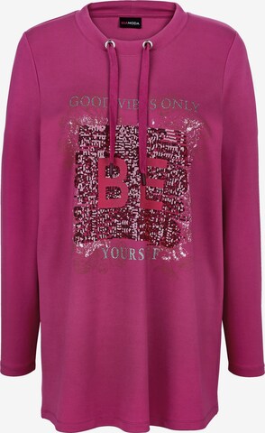 MIAMODA Sweatshirt in Roze: voorkant