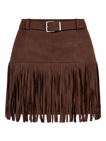 Gonna 'Western Fringe Skirt' di FYS in marrone: frontale