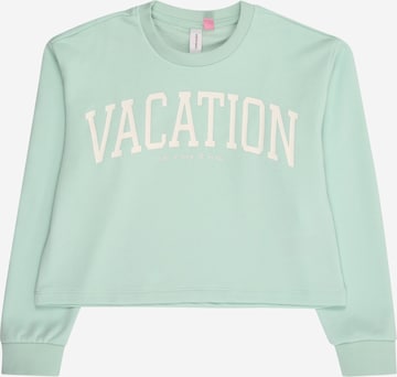 Vero Moda GirlSweater majica 'VMLINSEY' - zelena boja: prednji dio