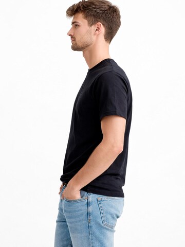 A Question Of (AQO) Shirt 'Anders Tee Garment Dyed' in Black