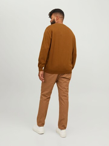 Jack & Jones Plus Pullover in Braun