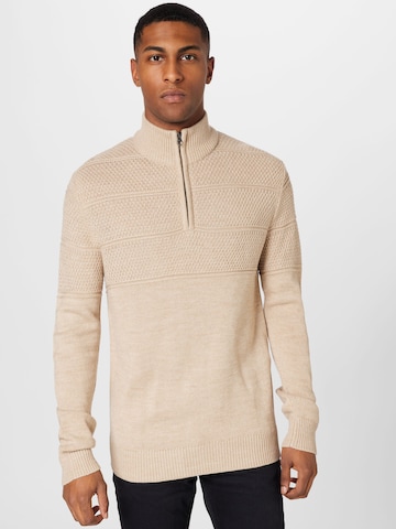 JACK & JONES Pullover 'JERRY' in Beige: predná strana